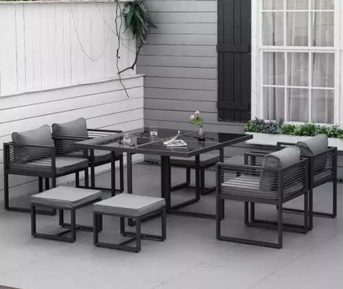 Garden furniture set aluminium - furniture,