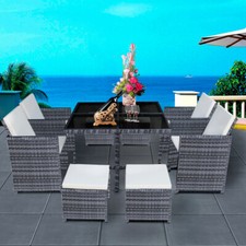8 Seater Cube Rattan Garden