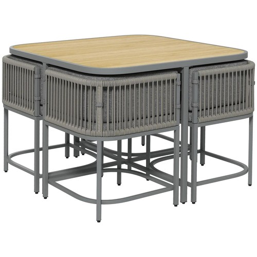 Outdoor pcs rattan dining - 5,