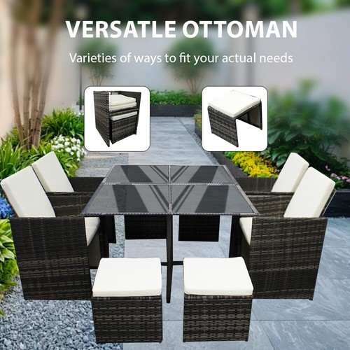 Seater rattan garden sofa - 8,