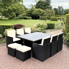10 SEATER CUBE RATTAN GARDEN